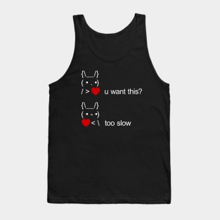 bunny u want this? too slow ASCII Text Art Tank Top